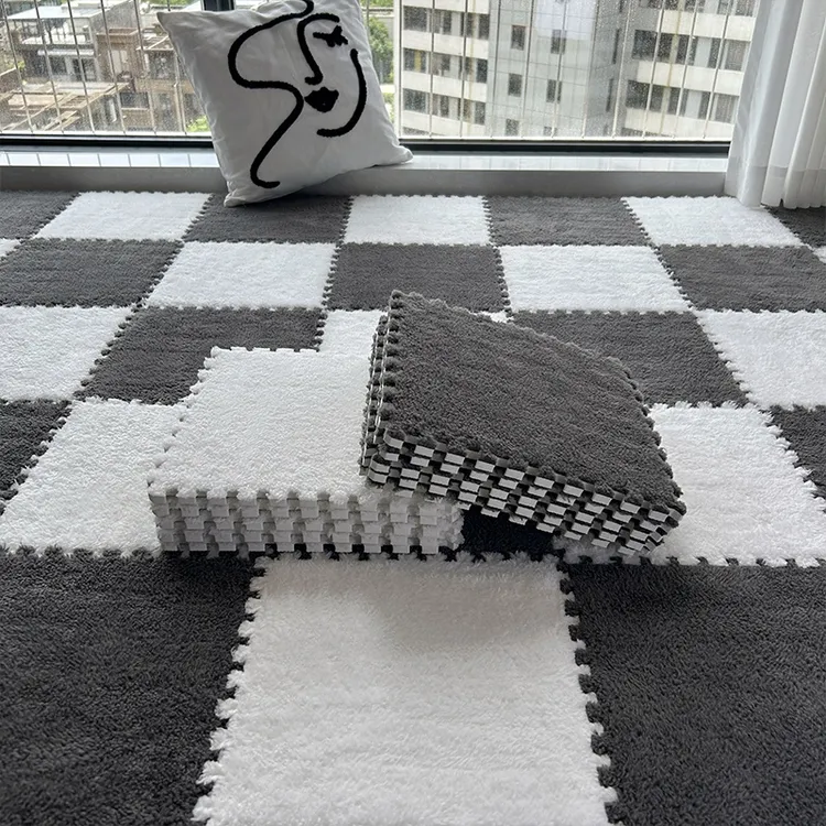 毛绒地毯卧室飘窗垫窗台垫拼接房间客厅阳台大面积地板铺地垫子