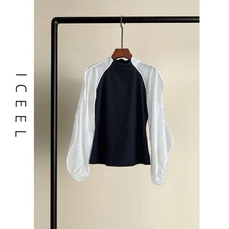 原创欧若风收腰套头衬衫女春夏新款高级感优雅气质灯笼袖百搭上衣