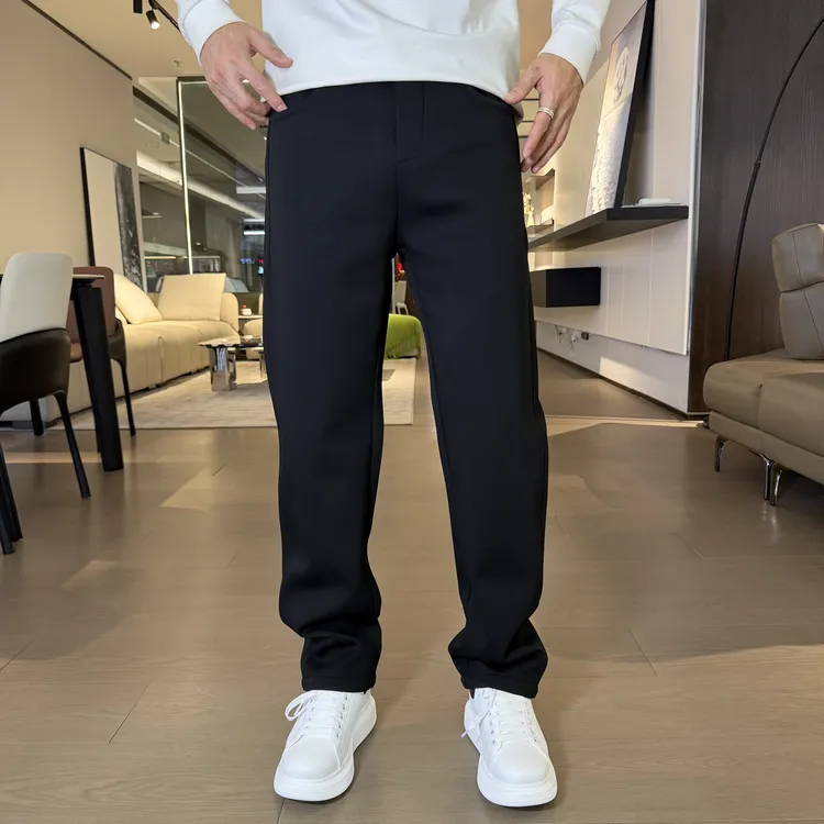 8899冬季直筒加绒/常规时尚针织休闲卫裤裤子运动裤面料舒适