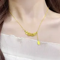 合金项链 碎冰五帝钱项链