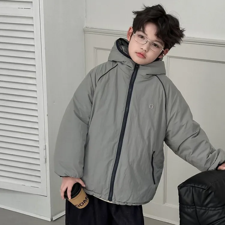 软壳秋冬儿童棉外套连帽保暖加厚