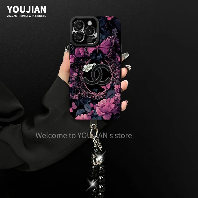 适用【苹果/oppo/华为/vivo/小米】潮牌花花蝴蝶网红防摔手机壳女款