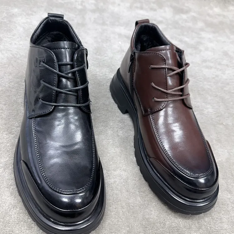 【Aysa男装】202538商务风防滑休闲鞋男靴休闲高帮缝保暖