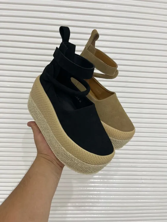 高帮拼色厚底松糕底高跟单鞋防水浅口板鞋防水台小众