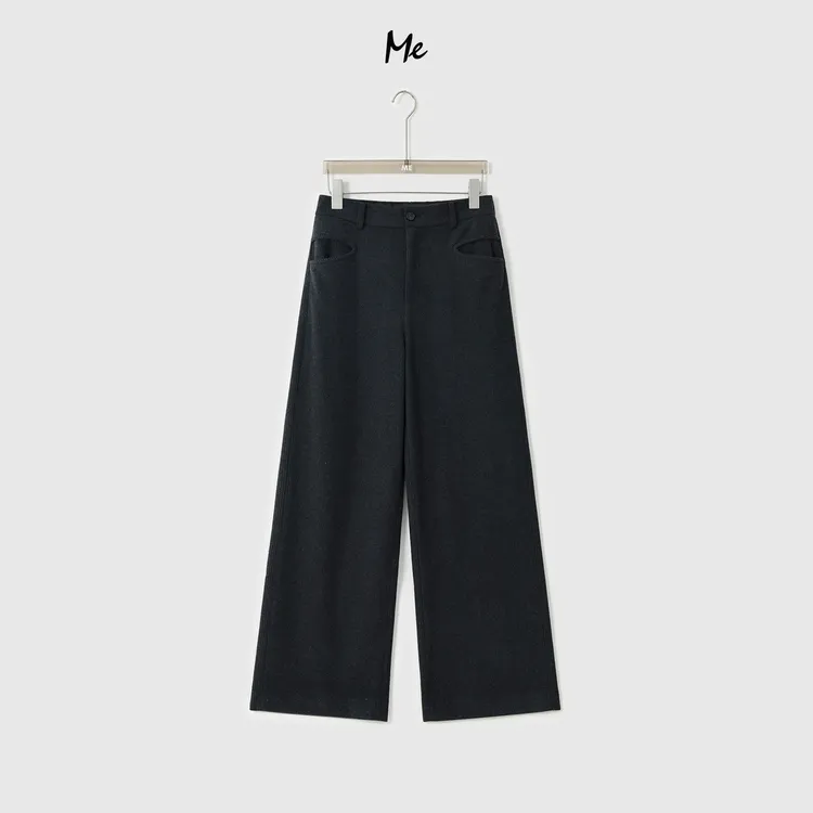 ME【小剪刀羊毛西裤】阿拉善绵羊毛坑条高腰显瘦时尚裤子MESA2992