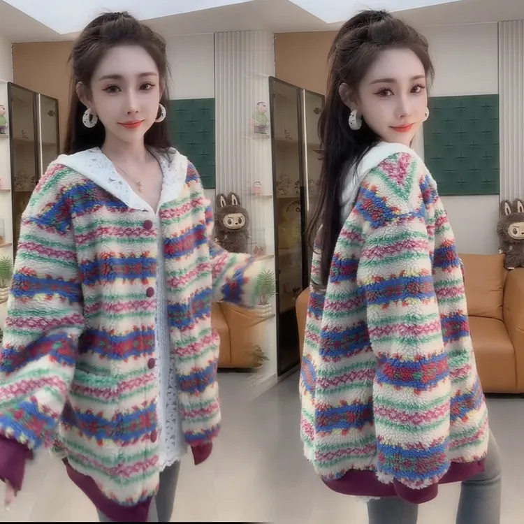 2025秋冬新款时尚显瘦气质网红高档洋气女高级百搭宽松大码外套潮