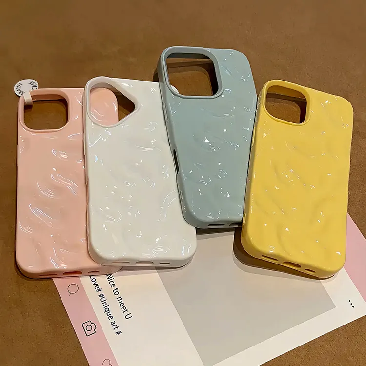 ins风小众简约纯色适用苹果15/16手机壳iPhone14promax陨石纹1312