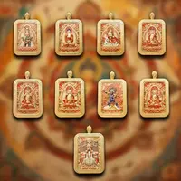 （赠链子+绳子）双面八大守护神立体唐卡画像复古工艺吊坠