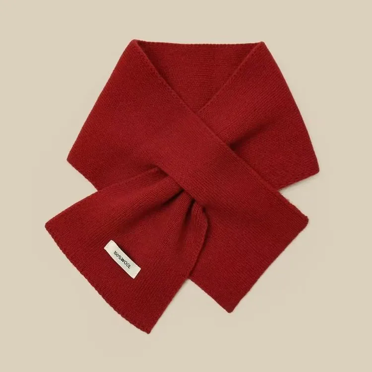 冬季加厚围巾女新款百搭韩系氛围感情侣保暖交叉巾围脖邻巾女Y