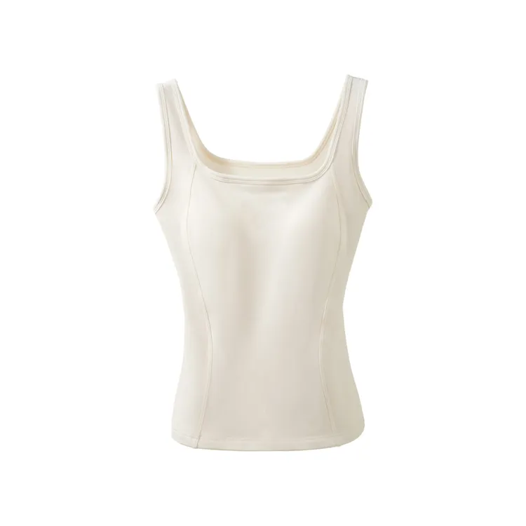 爆款冰岛天丝光蓄热芦荟蚕丝蛋白养肤保暖背心女自带胸垫打底8888