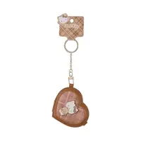 三丽鸥家族复古格纹系列镜子挂件（棕色）-Hello Kitty款
