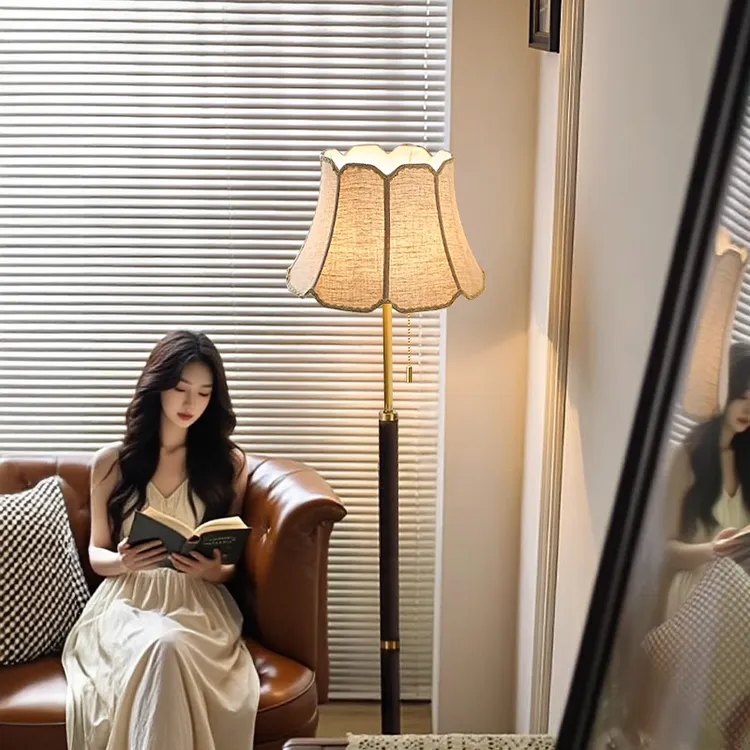 CASAGD法式中古落地灯客厅沙发旁书房阅读美式复古卧室床头氛围灯
