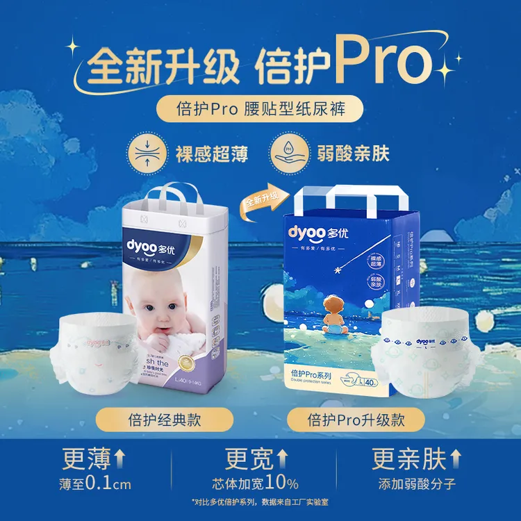 Dyoo/多优倍护婴儿尿不湿纸尿裤拉拉裤柔软亲肤婴幼儿绵柔薄款