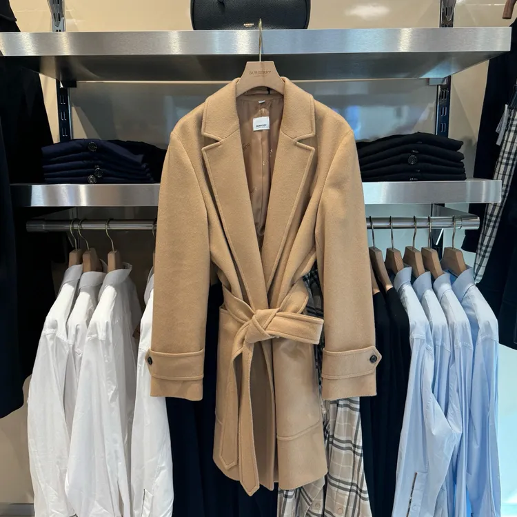 未使用 BURBERRY/博柏利 巴宝莉 女装 驼色 毛呢 外套 80733271