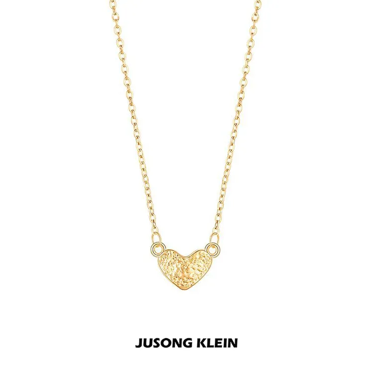 Jusong klein 钛钢项链 爱心项链女轻奢法式时尚锁骨链女友礼物