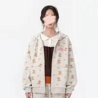 【mimius】U 减龄学院风小熊蝴蝶结印花卫衣外套+休闲裤