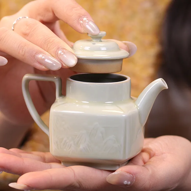 太平宫窑太平壶陶瓷泡茶壶手工单壶家用大容量带过滤复古功夫茶具