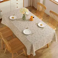 棉麻桌布ins风日系小清新茶几餐桌布简约北欧风写字桌花边书桌垫