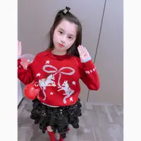 Lenakids【P】【小马新年毛衣“糯米绒保暖闪闪短裙套装】高货25120504