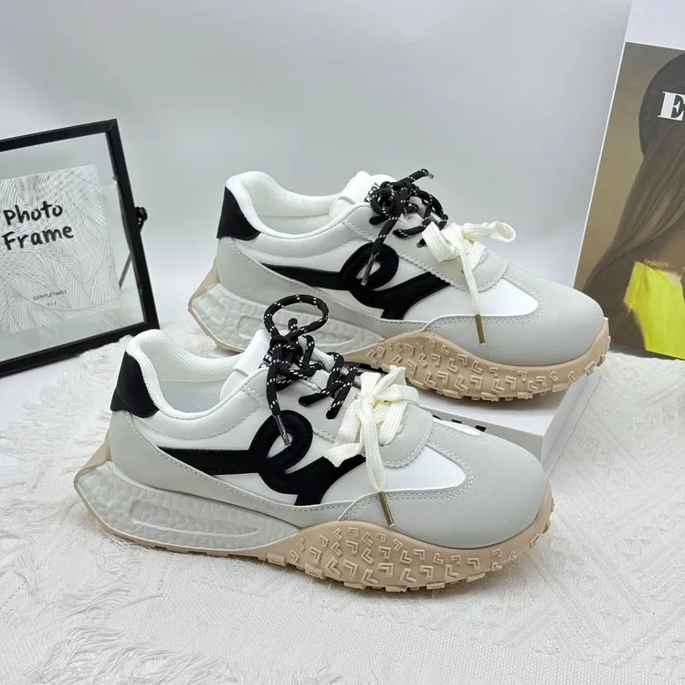 爆款小众设计感厚底复古德训鞋阿甘鞋子女2025春季新款休闲运动鞋