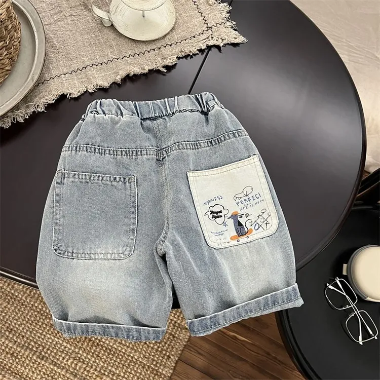 【热推爆款】儿童夏季短裤牛仔男童韩版百搭牛仔裤小童透气薄款中裤
