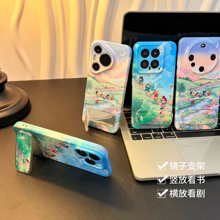 奥菲顿春日小新镜面支架适用苹果16菲林手机壳华为vivo小米15oppo