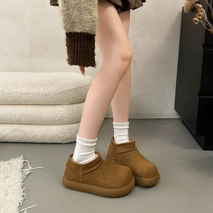 雪地靴时尚雪地靴加厚小个子增高加绒款女鞋