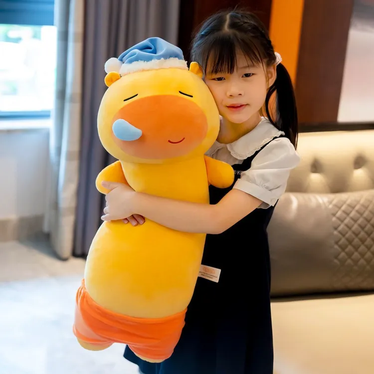 “双11”长条水豚毛绒玩具布娃娃玩偶睡觉抱枕送女朋友儿童生日礼物