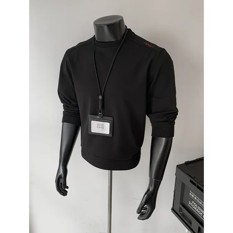 【林哥专属】字母刺绣德绒卫衣T恤男款上衣冬美式潮牌痞帅宽松大码长袖打底衫