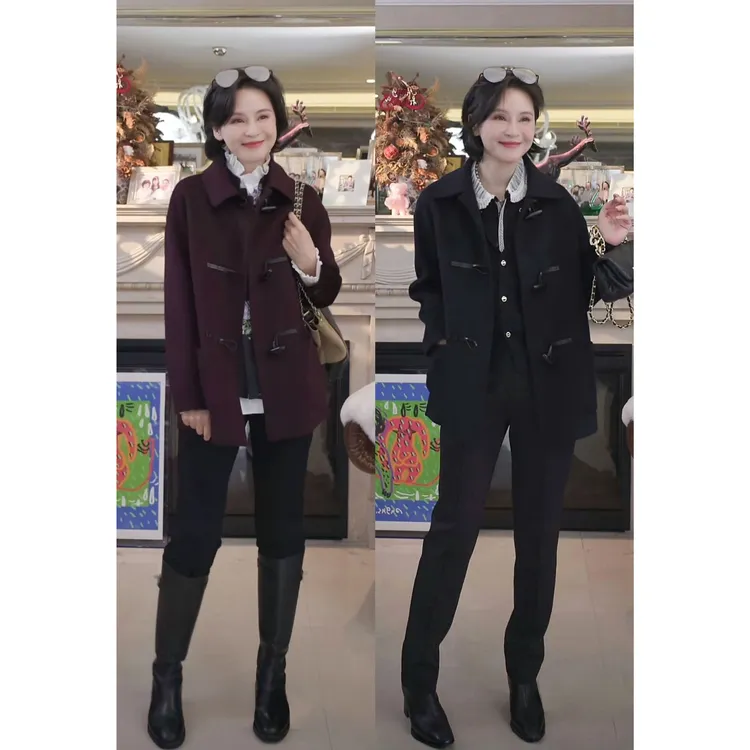 我是摩羯 黑标大衣 80支澳洲进口美利奴绵羊毛H型双面呢秋冬外套