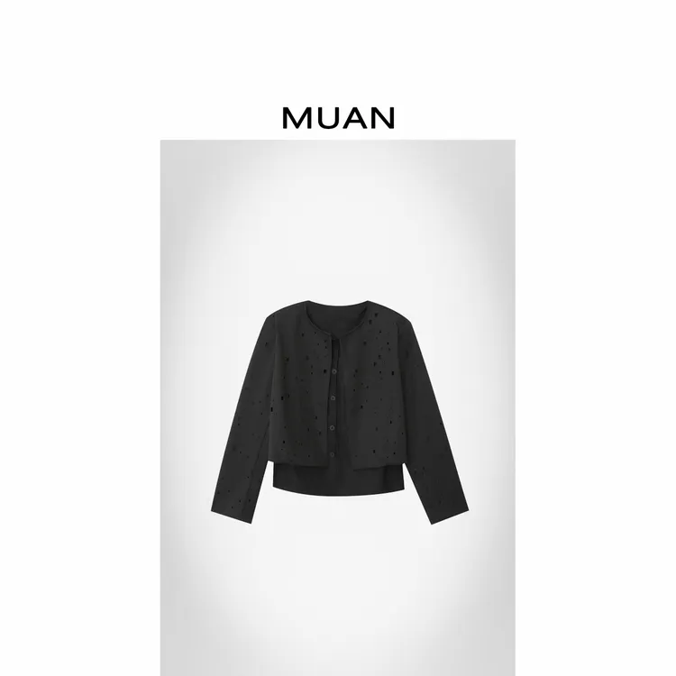 木岸MUAN：《来自星星的你外套》咖灰色 定制外套上衣女YJ-23635-1