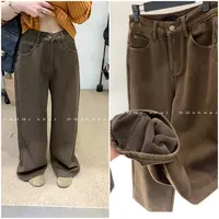 【 复古玩家】 深咖色牛仔裤 