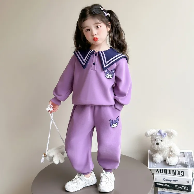 女童库洛米套装春秋季2025新款儿童洋气时髦女宝宝休闲运动两件套