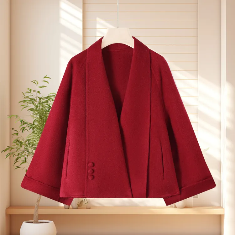 双面呢羊毛大衣女大衣短款气质显瘦新款妈妈时尚秋冬装高级感外套