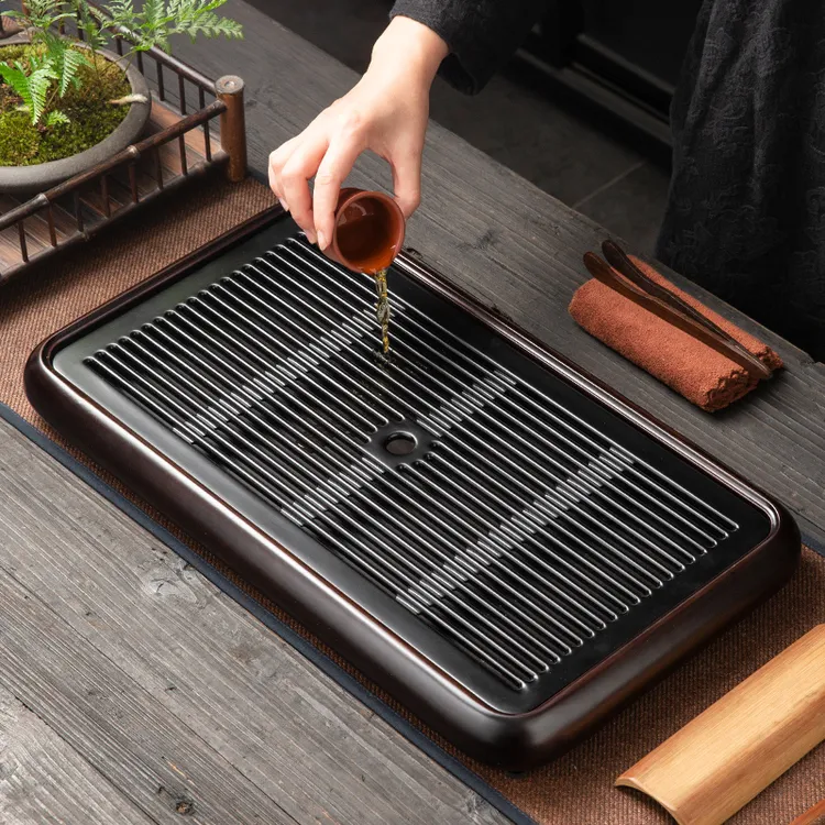 2025新款高档电木茶盘简约百搭家用功夫茶具蓄储水排水两用茶台