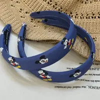 新款蓝色米奇发箍可爱卡通海绵高颅顶头箍外出百搭发卡头饰发饰