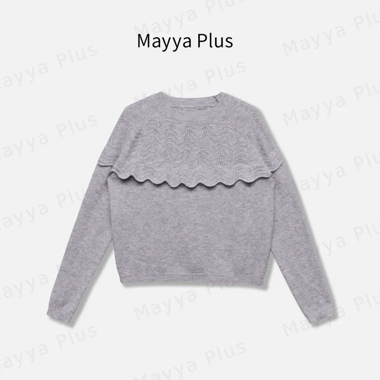 【薄雾花园】Mayya Plus麦芽定制气质显瘦流光风针织毛衣女32546073