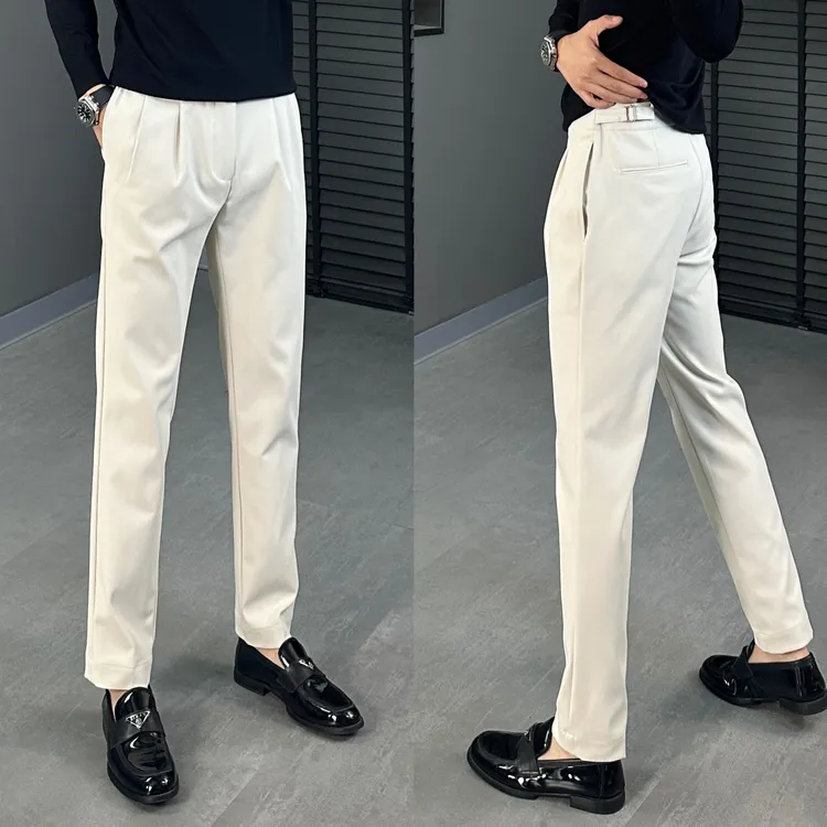 KING&GUCH【立体裁剪】秋季男士高奢时尚潮流百搭直筒休闲裤66115