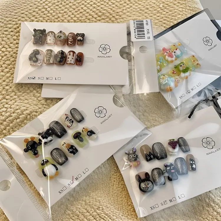 悦悦捏捏可爱风纯手工穿戴甲