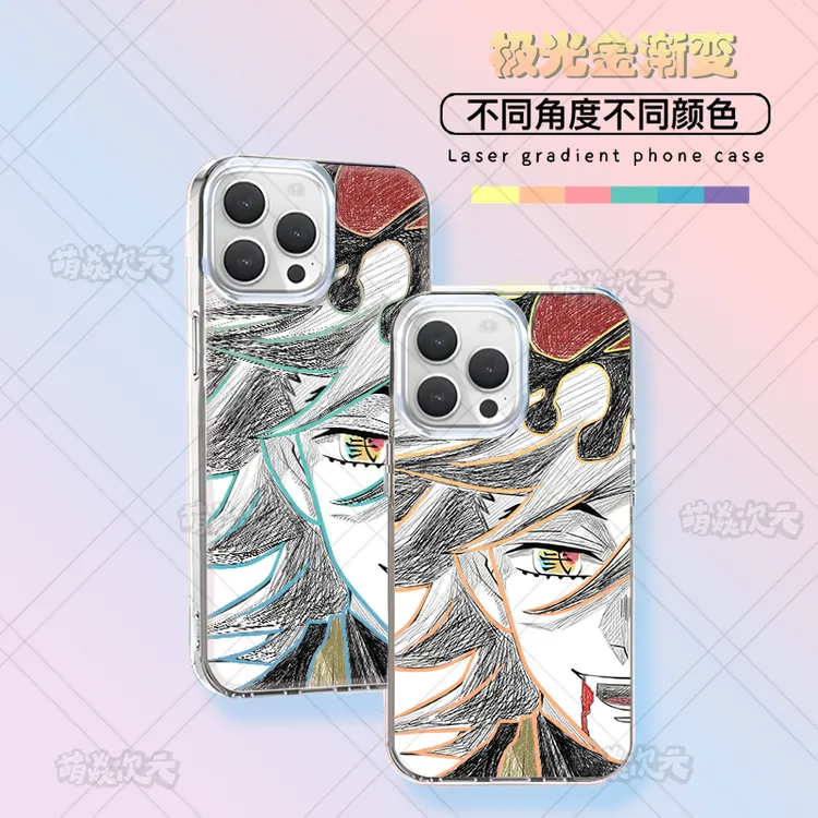 上弦之二童磨适用苹果华为VIVO小米红米OPPO一加鬼灭极光金手机壳