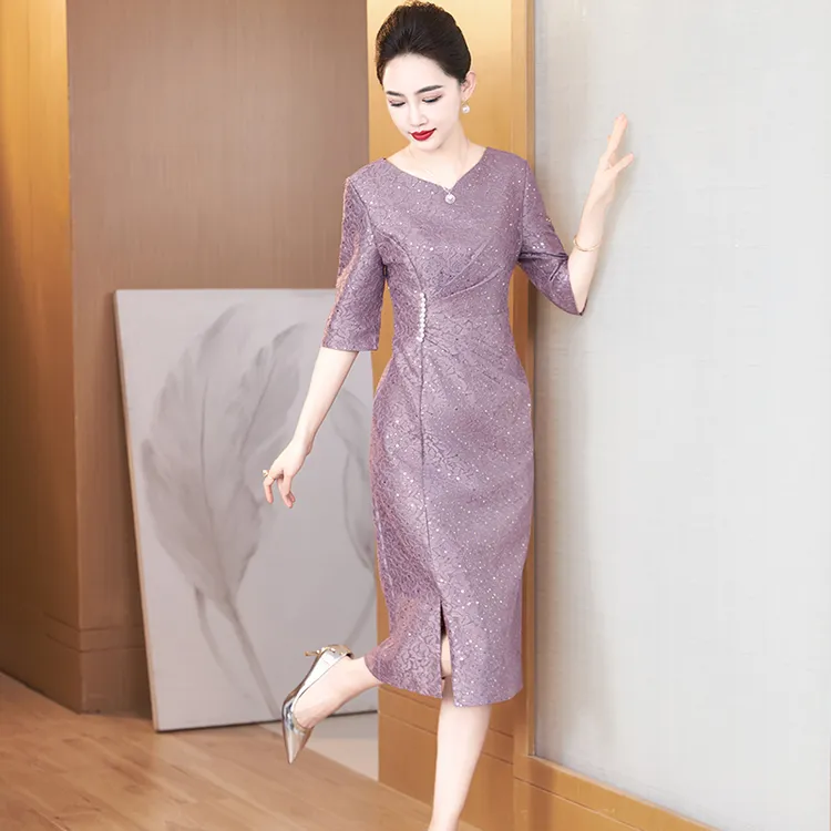 年轻丈母娘婚宴礼服高档国庆敬酒服平时可穿喜婆婆喜妈妈婚宴装