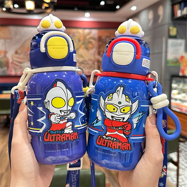 奥特曼保温杯男孩水杯儿童上学专用小学生双饮水壶幼儿园儿童水杯