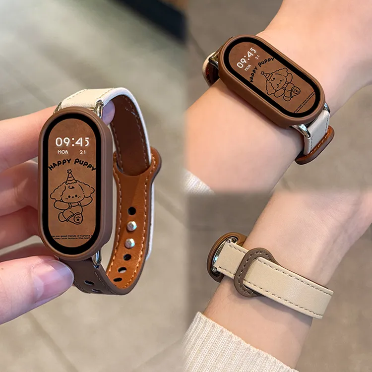 【秋冬限定】适用小米手环10表带磁吸9腕带8皮质NFC陶瓷版7保护壳套