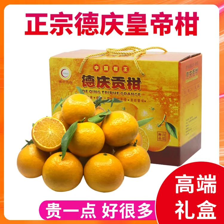 正宗广东德庆皇帝柑贡柑现摘5斤9斤橘子礼盒精品好吃正宗产地水果