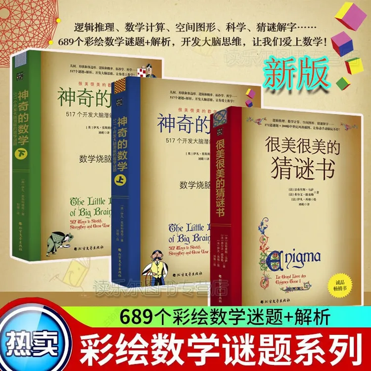 很美很美的猜谜书+神奇的数学:517个开发大脑潜能的彩绘数学谜题(