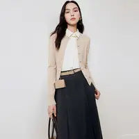 【王雪糕专属】firststation同色布扣毛衣针织开衫毛衣女9105A