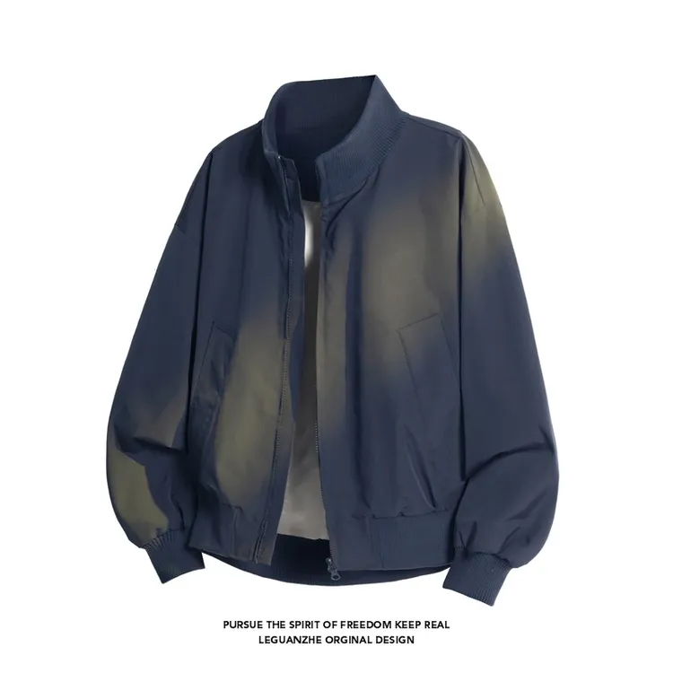 外套男痞帅风炸街外套男士修身潮流上衣新款春秋季工装夹克潮牌男