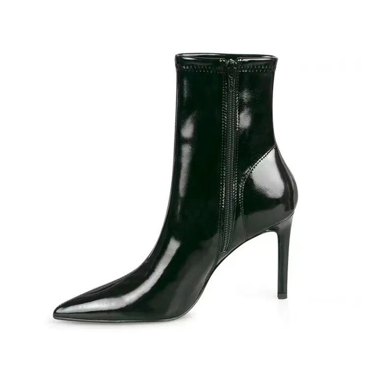 洋洋YANGYANG 秋冬新款自留款百搭细跟尖头靴