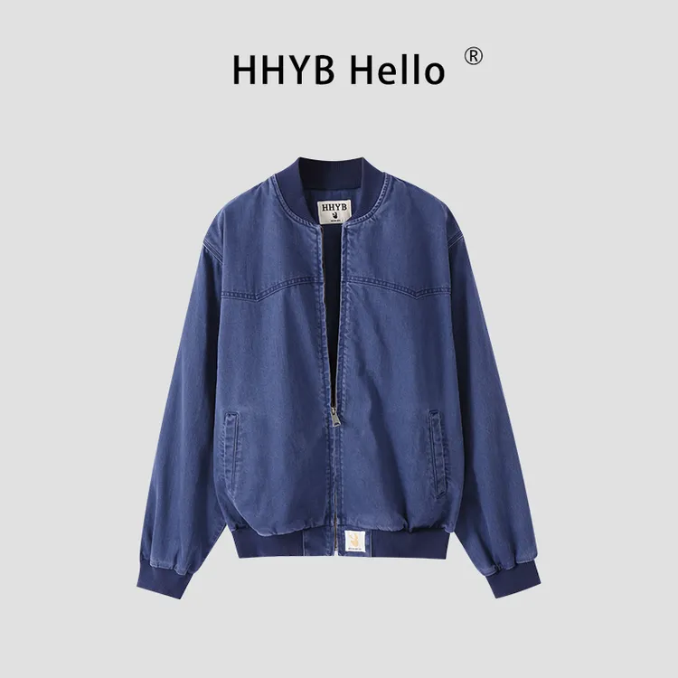 HHYB Hello圆领夹克外套女2025秋季新款时尚百搭休闲外套H70030