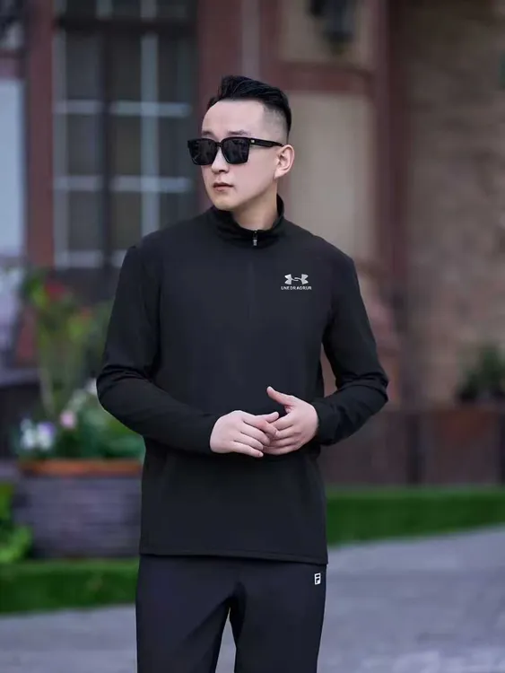 【高弹棉半拉链】零压男士秋季立领半拉链轻量运动打底衫商务休闲